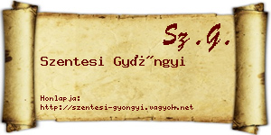 Szentesi Gyöngyi névjegykártya