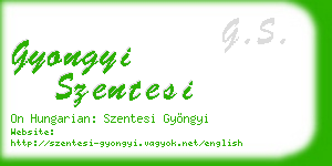 gyongyi szentesi business card