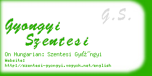 gyongyi szentesi business card